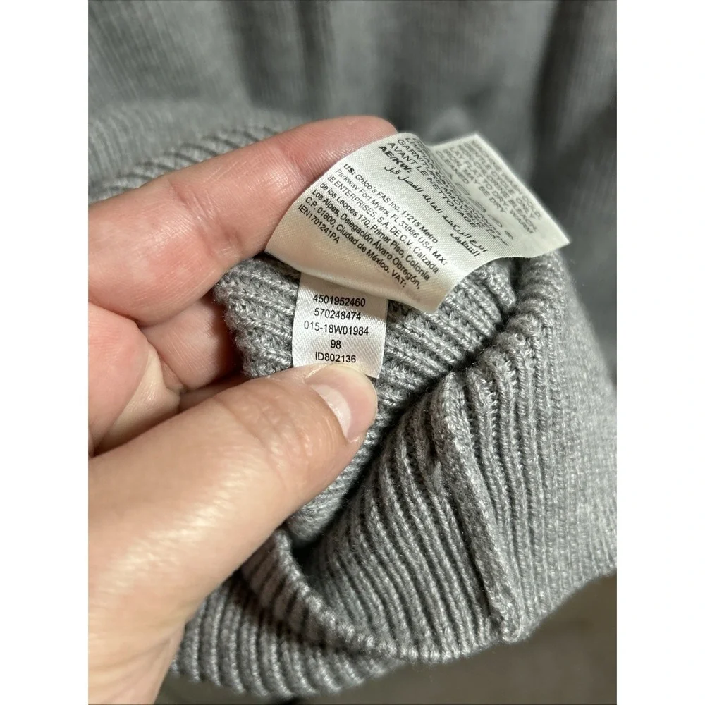 White House Black Market Sweater‎ Womens Medium Cardigan Wool Blend Gray